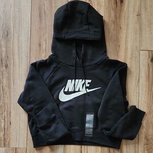 Nike Essential Crop Hoodie, S, Black, New, Never Worn With Tags